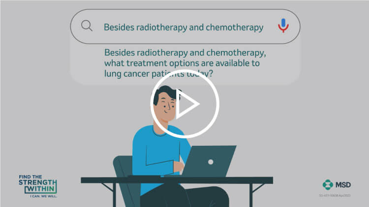 Besides radiotherapy and chemotherapy, what treatment
                        options are available to lung cancer patients today?